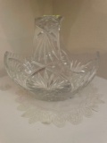 crystal glass basket