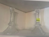 glass candle stick holders