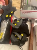 rubber shoe grips; hammer; headlamp