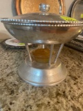vintage hammered aluminum chafing dish