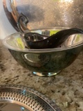 silver gravy dish; silver bowl