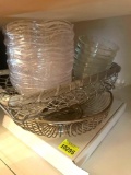 mini bowls(glass&plastic); metal baskets; Holland America Line display plate