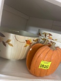 fall mixing/serving bowls; pumpkin napkin holder