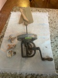 antique butter churner; broaches