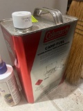 Coleman camp fuel; broom; tomato set spray