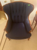 blue wingback chair