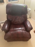 brown leather recliner