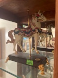 vintage carousel horse music box