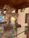 vintage carousel horse music box