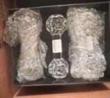 3 crystal glass knife rests