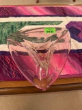 vintage triangle glass bowl