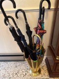 umbrellas and umbrella holder