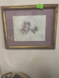 framed butterfly tapestry