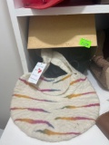 hat and wool purse