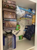 travel tissues; pill boxes; travel bag; first aid tape; misc