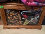 Antique wood and glass chest