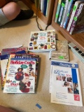 craft and home magazines; cook books
