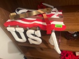 American flag decor and wall hangers