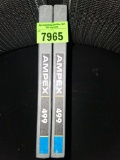 2 blank Ampex 499 studio mastering audio tape