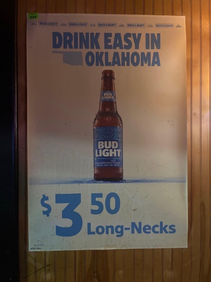 paper Bud light poster