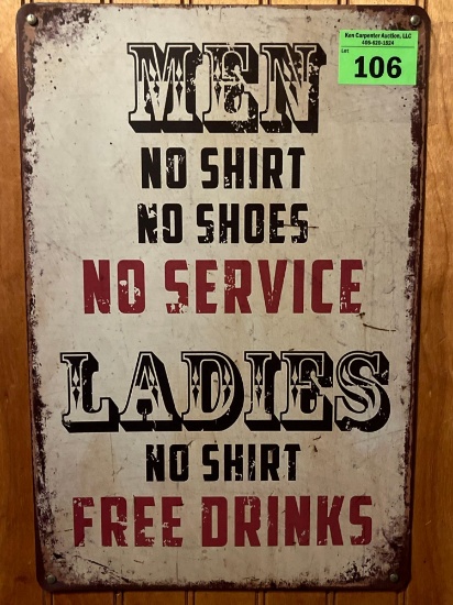 novelty sign