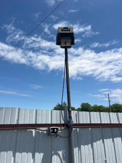 spot lights mounted on poles