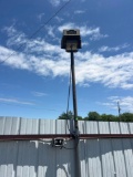 spot lights mounted on poles