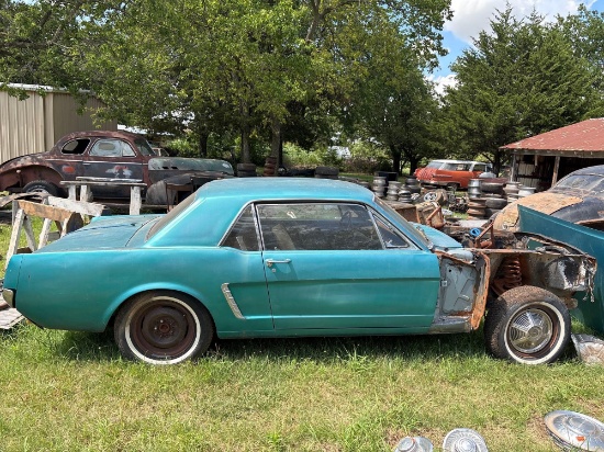 1965 Mustang coupe partially disassembled. Sold on bill of sale.