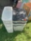Plastic storage container with drawers