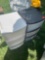 Plastic storage container with drawers