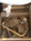 Small drawer with brackets and other miscellaneous items