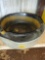 One metal pan, and a plastic pan