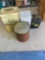 Metal golf tin, flower tin, 2 metal boxes and more
