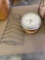 Clock, 2 baskets and a wire shelf