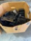 Large box with plastic desk organizers