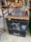 3 drawer filing cabinet and glass bowl