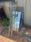 Crutches with rounded bottoms, misc sheets of metal