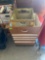Cabinet with drawersand a milk crate