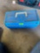 Plastic toolbox with drill bits