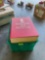 Mixed lot of glasses and a physicians desk reference book