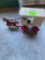 Vintage cast iron horse-drawn milk wagon