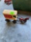 Vintage cast iron toy horse drawn ice wagon