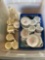 One plastic child's tea set and one ceramic child's tea set