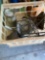 Metal watering can, metal decorative items and a brass Wall hanging basket and more