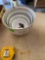 Enamel mixing bowls with pastel floral design
