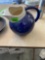 Blue Ball Ball tilt pitcher, possibly gypsy trail dinnerware