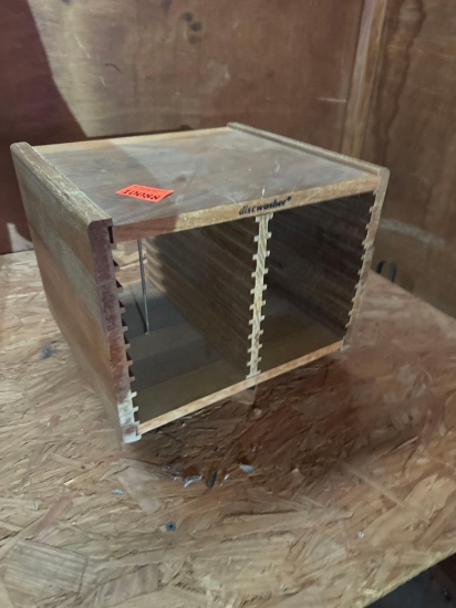Small wooden box with adjustable shelf