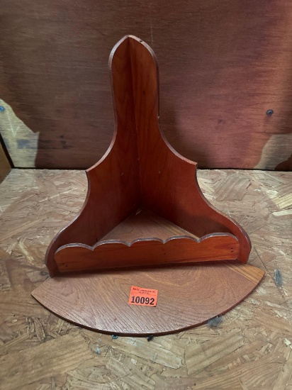 Wooden corner shelf
