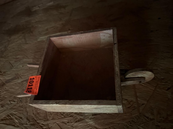 Wooden decorative wheel barrow
