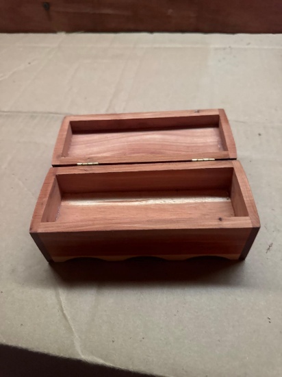 Wooden box with lid